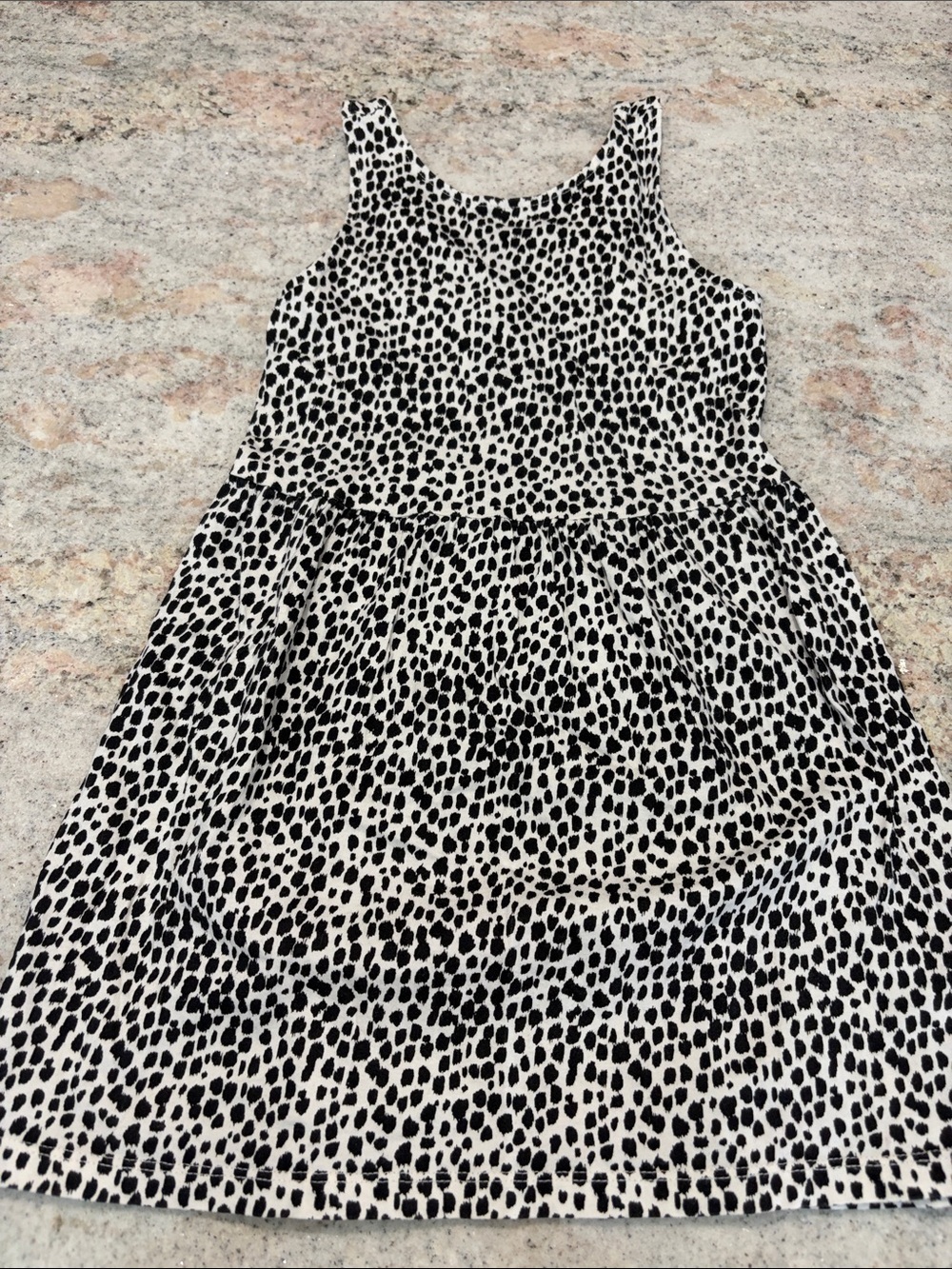 10/$30 Old Navy Girls' Black and White Animal Print Sleeveless Dress